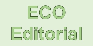 Logotipo de eco editorial rectángulo medio