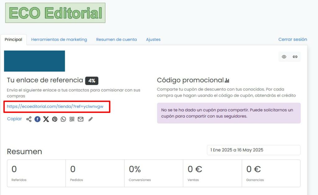 Pagina de afiliados