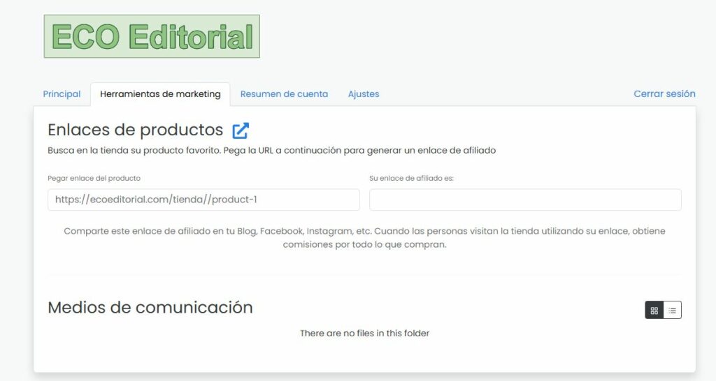 Pagina de afiliados